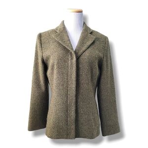 Vintage LOUBEN Olive Green Wool Boucle Jacket